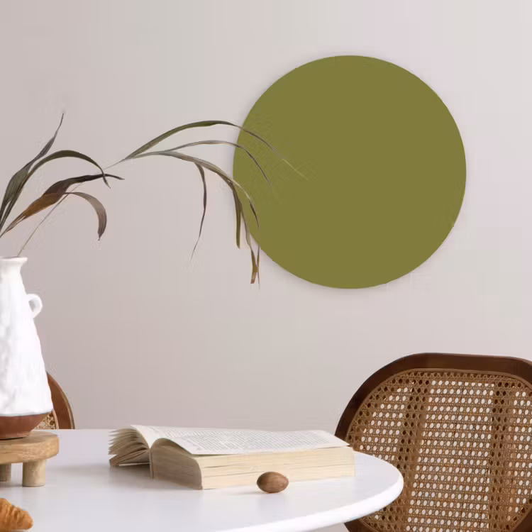 Juniper - Groen - Organisch Wandcirkel kunststof plaat 5mm dik klein 188 -sfeer4