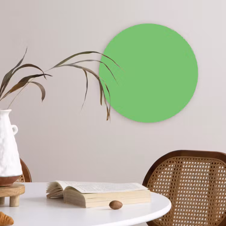 Meadow - Green - Groen Wandcirkel kunststof plaat 5mm dik klein 188 -sfeer4