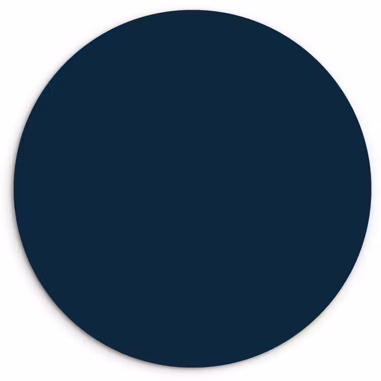 Midnight - Blue - Blauw Wandcirkel kunststof plaat 5mm dik klein 188 -3d