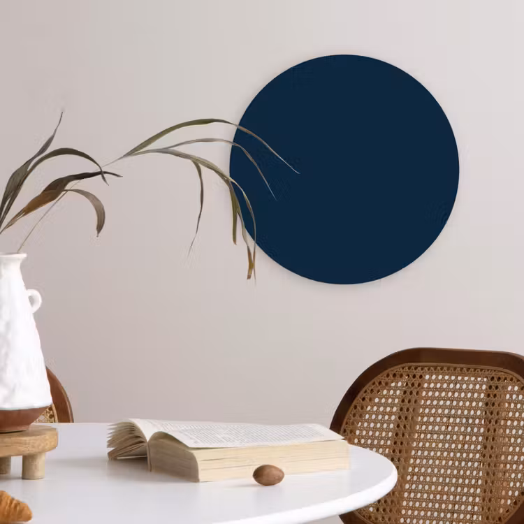 Midnight - Blue - Blauw Wandcirkel kunststof plaat 5mm dik klein 188 -sfeer4