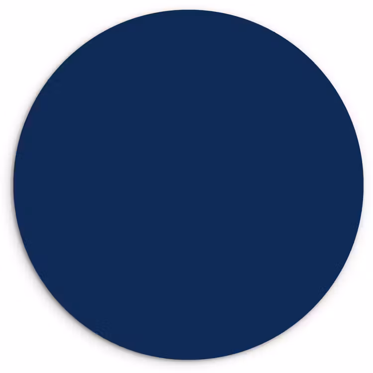 Midnight - Navy - Blauw Wandcirkel kunststof plaat 5mm dik klein 188 -3d