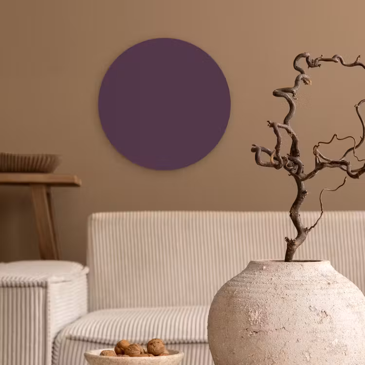 Midnight - Plum - Paars Wandcirkel kunststof plaat 5mm dik klein 188 -sfeer1