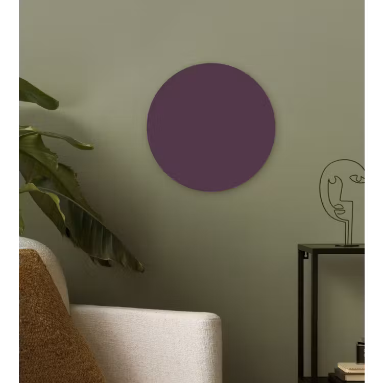 Midnight - Plum - Paars Wandcirkel kunststof plaat 5mm dik klein 188 -sfeer3