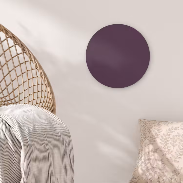 Midnight - Plum - Paars Wandcirkel kunststof plaat 5mm dik klein 188 -sfeer5