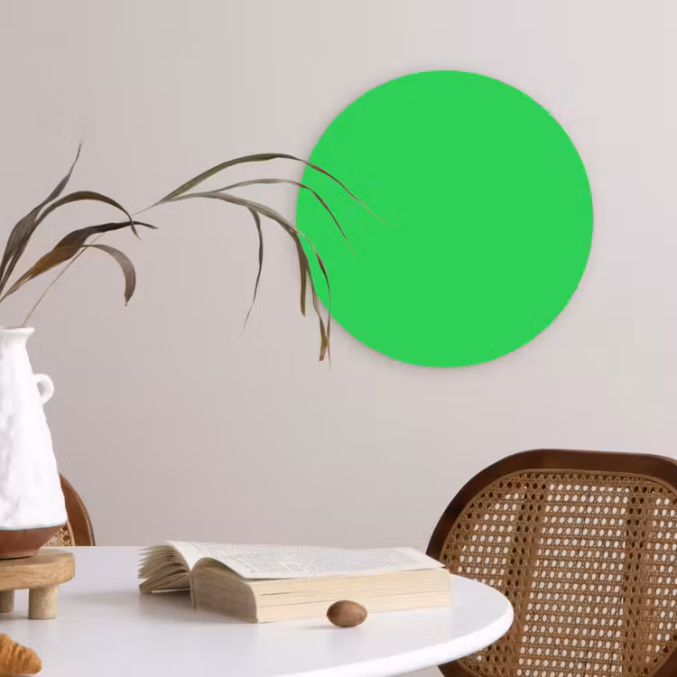 Mint - Green - Groen Wandcirkel kunststof plaat 5mm dik klein 188 -sfeer4