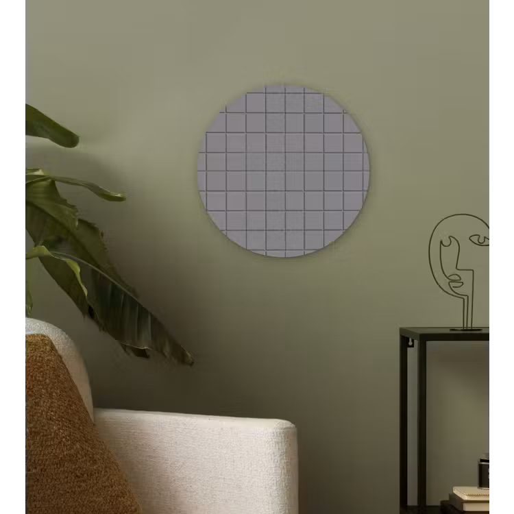 Modern - Patroon - Grijs Wandcirkel kunststof plaat 5mm dik klein 188 -sfeer3
