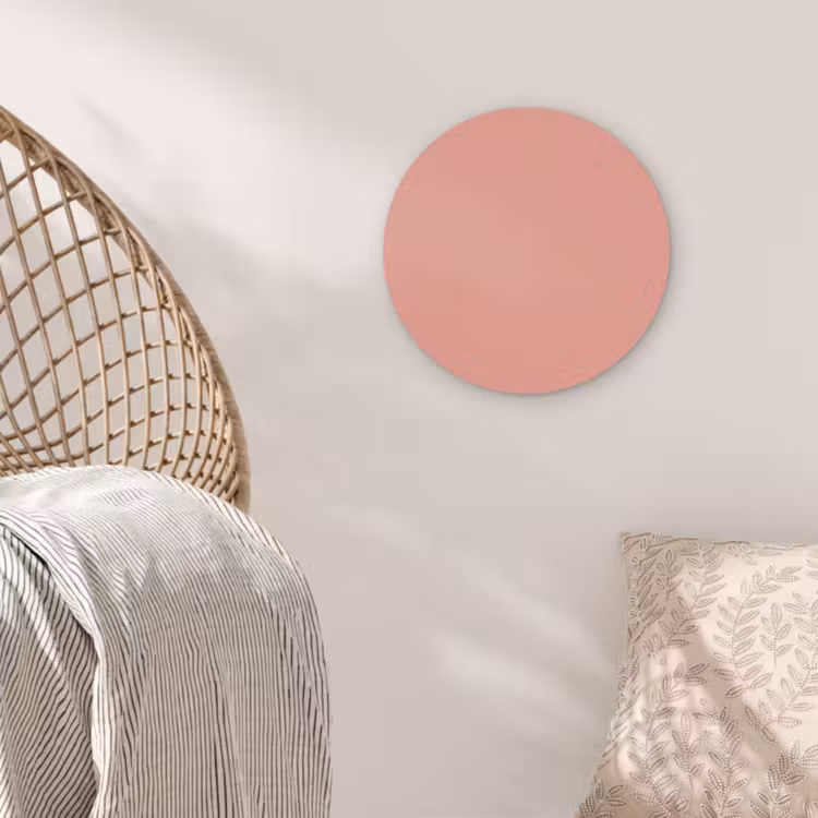 Muted - Salmon - Koraal Wandcirkel kunststof plaat 5mm dik klein 188 -sfeer5