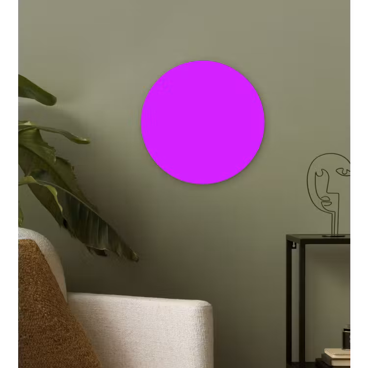 Neon - Orchid - Paars Wandcirkel kunststof plaat 5mm dik klein 188 -sfeer3