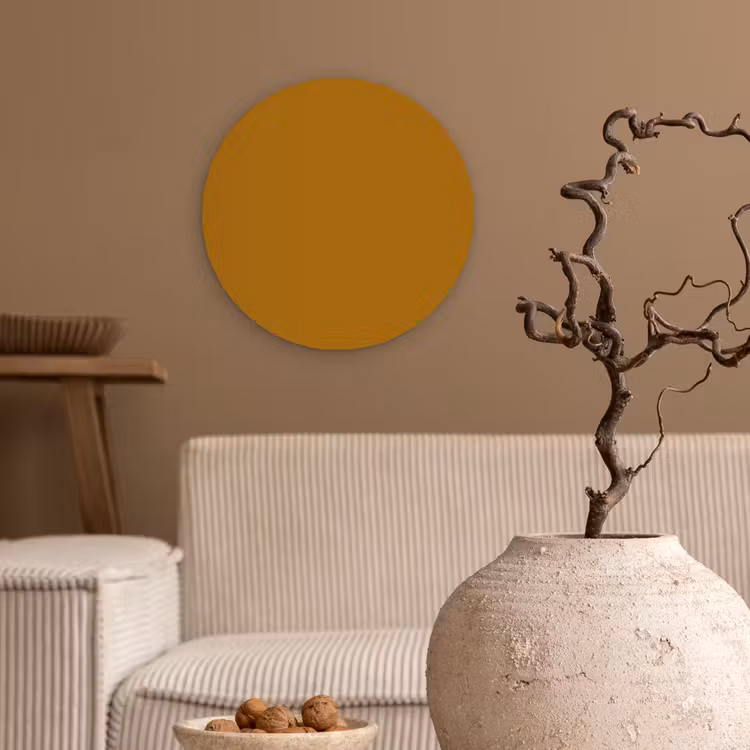 Ocre - Gold - Geel Wandcirkel kunststof plaat 5mm dik klein 188 -sfeer1