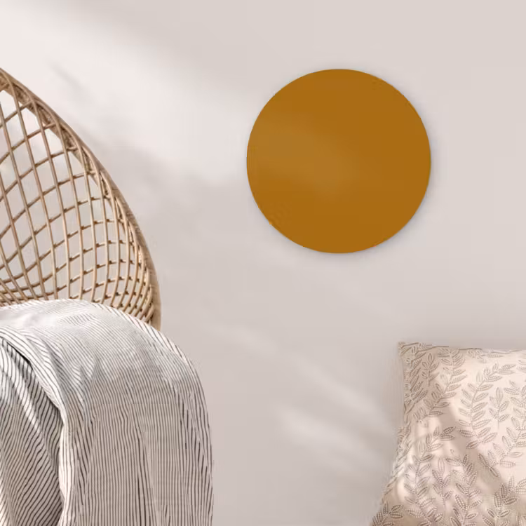 Ocre - Gold - Geel Wandcirkel kunststof plaat 5mm dik klein 188 -sfeer5