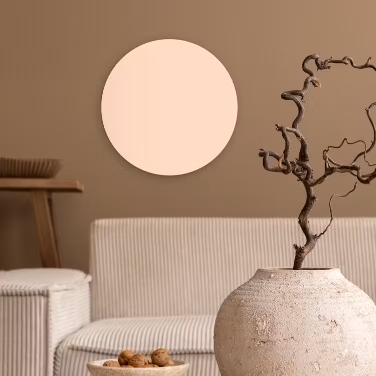 Pale - Peach - Nude Wandcirkel kunststof plaat 5mm dik klein 188 -sfeer1
