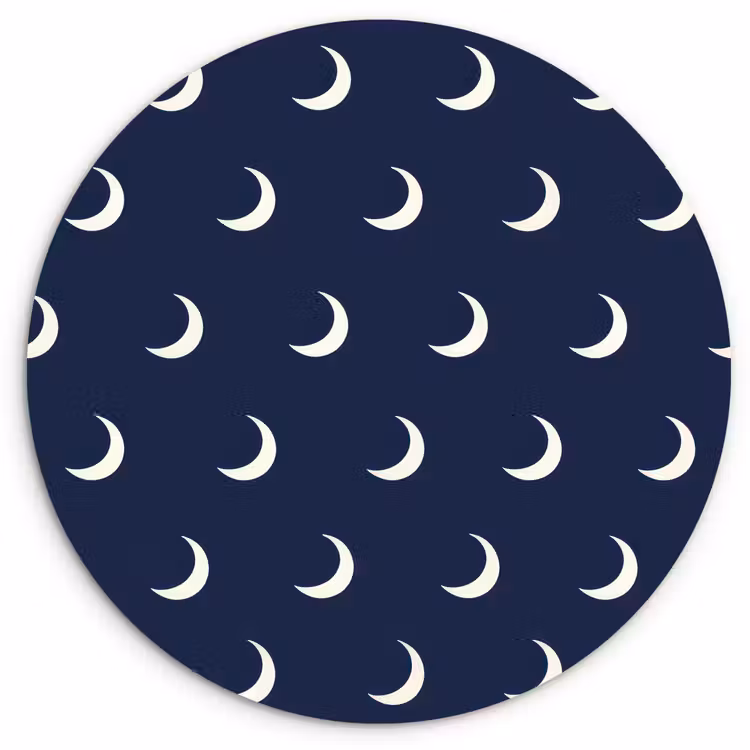 Patroon - Manen - Blauw Wandcirkel kunststof plaat 5mm dik klein 188 -3d