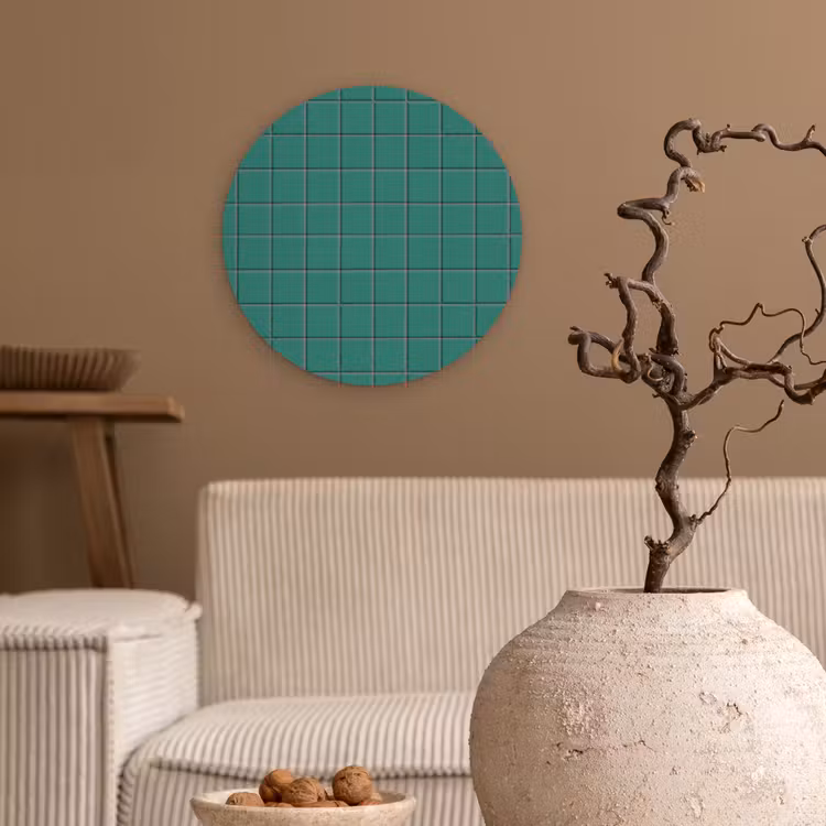 Patroon - Patroon - Smaragd Wandcirkel kunststof plaat 5mm dik klein 188 -sfeer1