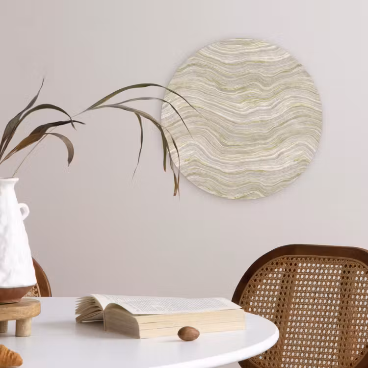 Patroon - Sereen - Groen Wandcirkel kunststof plaat 5mm dik klein 188 -sfeer4