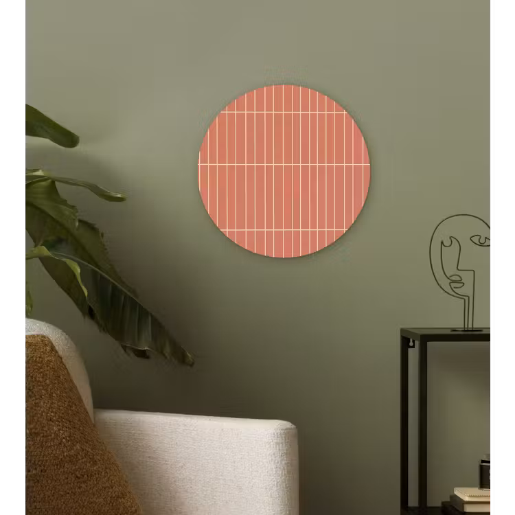 Patroon - Tegels - Terracotta Wandcirkel kunststof plaat 5mm dik klein 188 -sfeer3