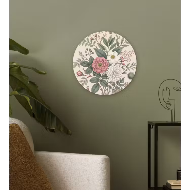 Romantisch - Design - Kleurrijk Wandcirkel kunststof plaat 5mm dik klein -sfeer3