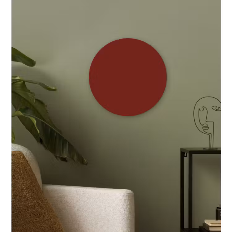 Rustic - Terracotta - Rood Wandcirkel kunststof plaat 5mm dik klein 188 -sfeer3