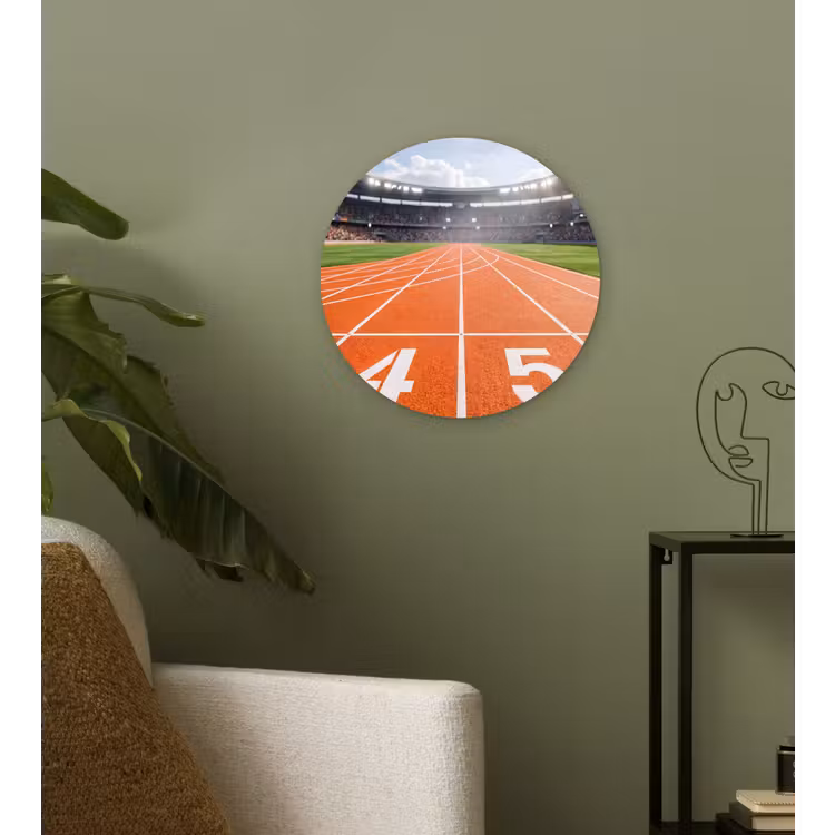 Sintelbaan - Stadion - Sport -Oranje Wandcirkel kunststof plaat 5mm dik klein -sfeer3