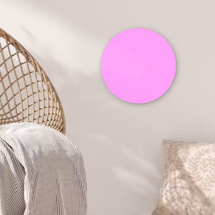 Soft - Lavender - Roze Wandcirkel kunststof plaat 5mm dik klein 188 -sfeer5