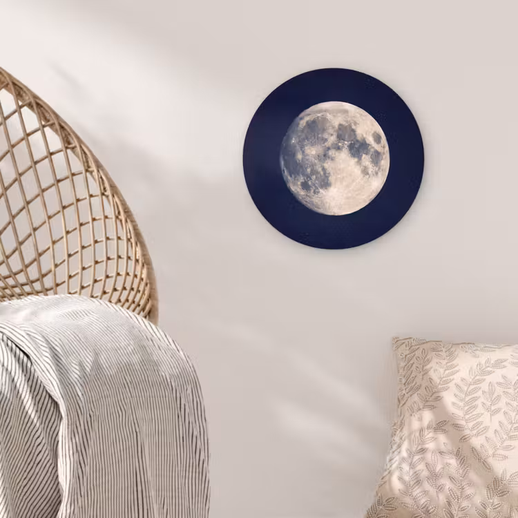 Ruimte - Maan - Kosmos Wandcirkel kunststof plaat 5mm dik klein -sfeer5