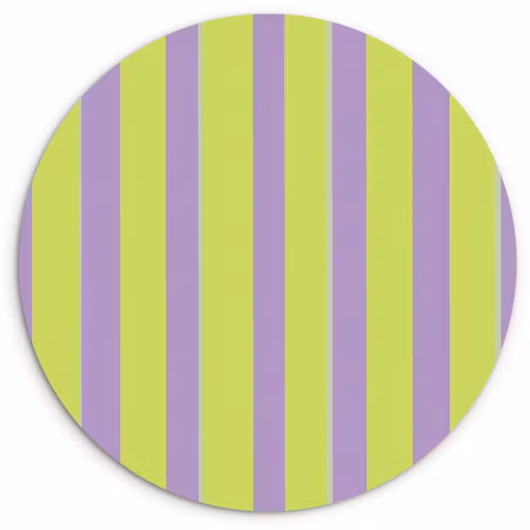 Strepen - Patroon - Groen Wandcirkel kunststof plaat 5mm dik klein 188 -3d