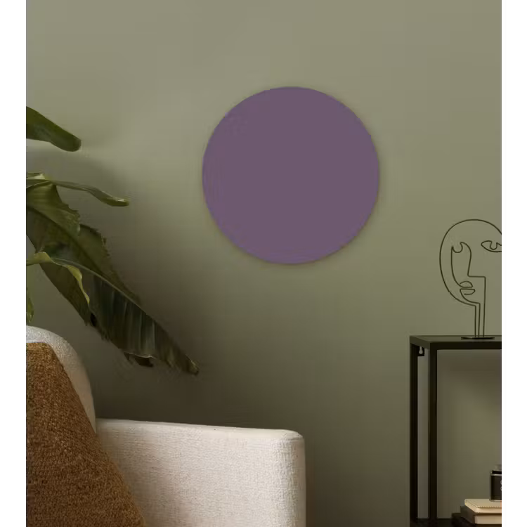Velvet - Aubergine - Paars Wandcirkel kunststof plaat 5mm dik klein 188 -sfeer3