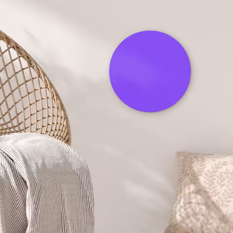 Vivid - Violet - Paars Wandcirkel kunststof plaat 5mm dik klein 188 -sfeer5