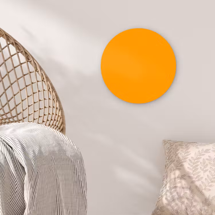 Warm - Ochre - Oranje Wandcirkel kunststof plaat 5mm dik klein 188 -sfeer5