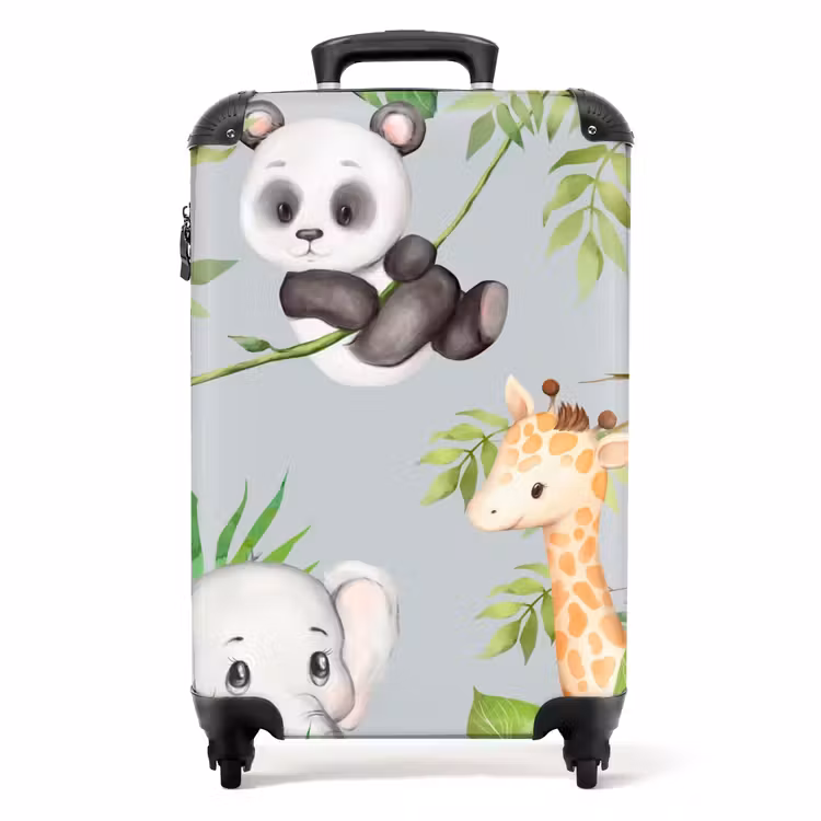 Diertjes in de jungle NBS - Handbagage koffer - Unisex middel -productfoto_recht