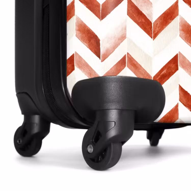 Pijlen patroon rood NBS - Handbagage koffer - Volwassenen Unisex middel -wiel