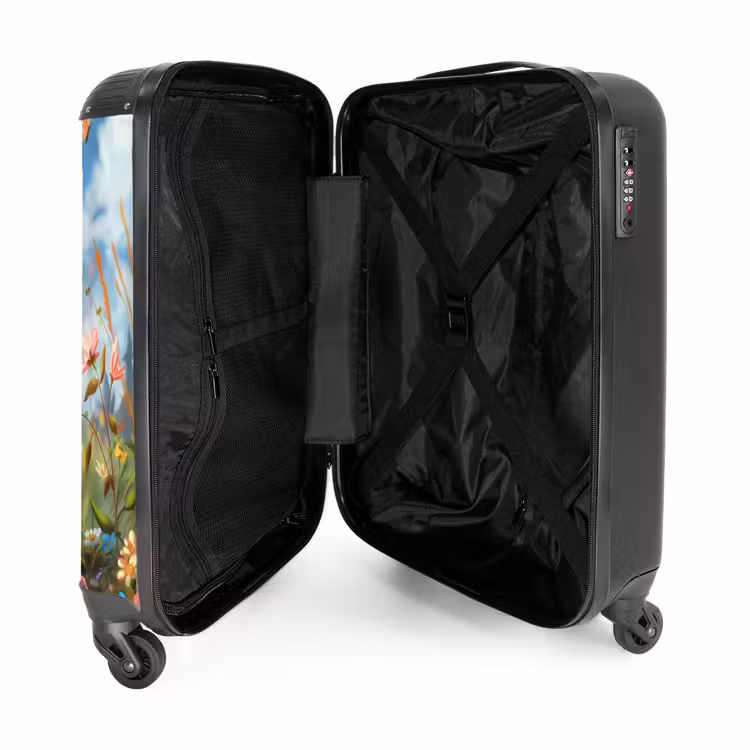 Bailey bloemenhertje NBS - Handbagage koffer - Unisex middel -binnenkant