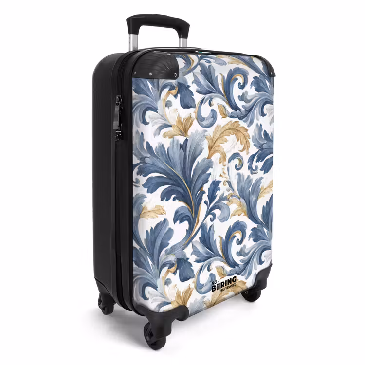 Barok bladeren goud bruin NBS - Handbagage koffer - Volwassenen Unisex middel -productfoto_3d