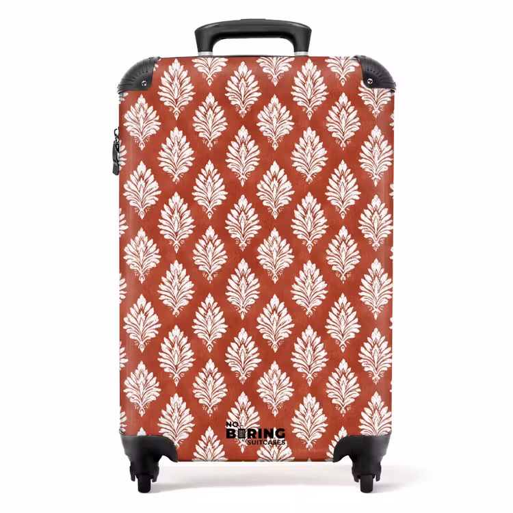 Barok print rood NBS - Handbagage koffer - Volwassenen Unisex middel -productfoto_recht