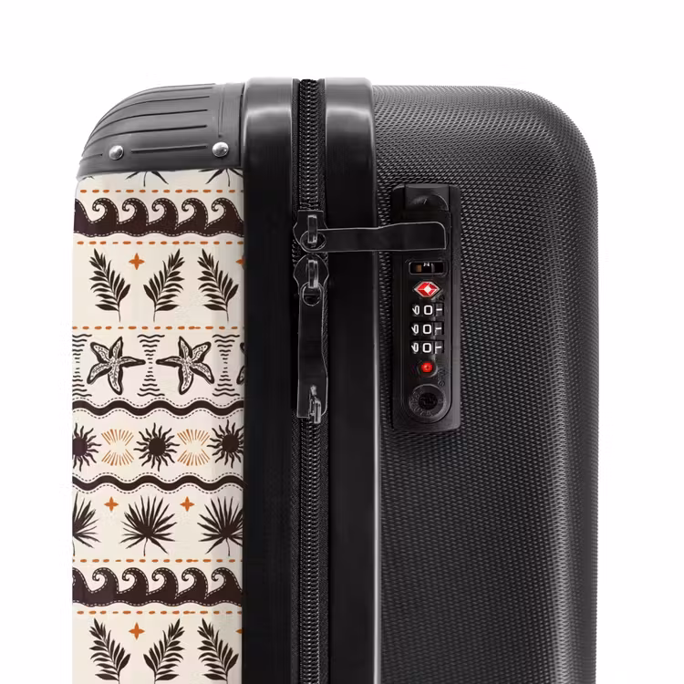 Strand en zee print NBS - Handbagage koffer - Volwassenen Unisex middel -slot