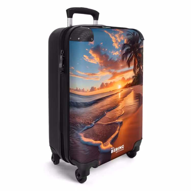 Strand bij zonsondergang NBS - Handbagage koffer - Unisex middel -productfoto_3d