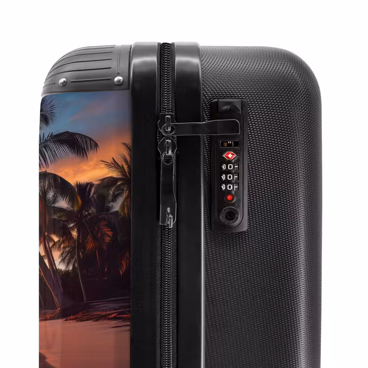 Strand bij zonsondergang NBS - Handbagage koffer - Unisex middel -slot
