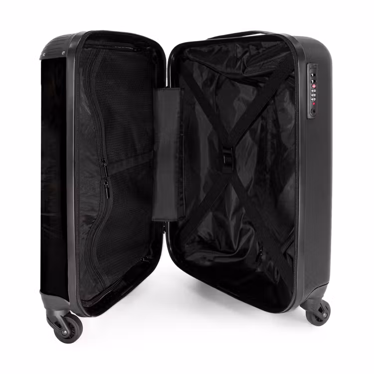 Zwarte kat met felle ogen NBS - Handbagage koffer - Unisex middel -binnenkant