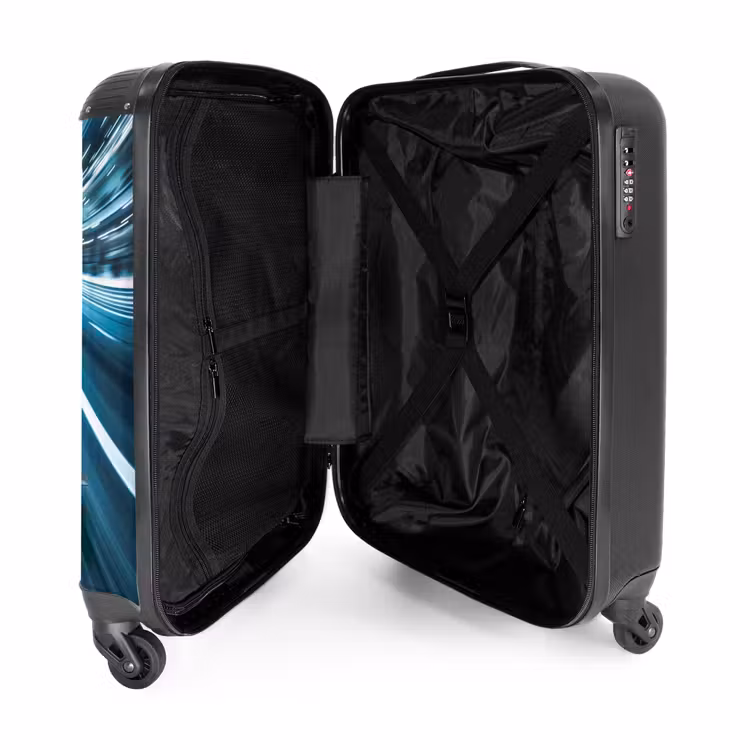 Blazing blue NBS - Handbagage koffer - Unisex middel -binnenkant