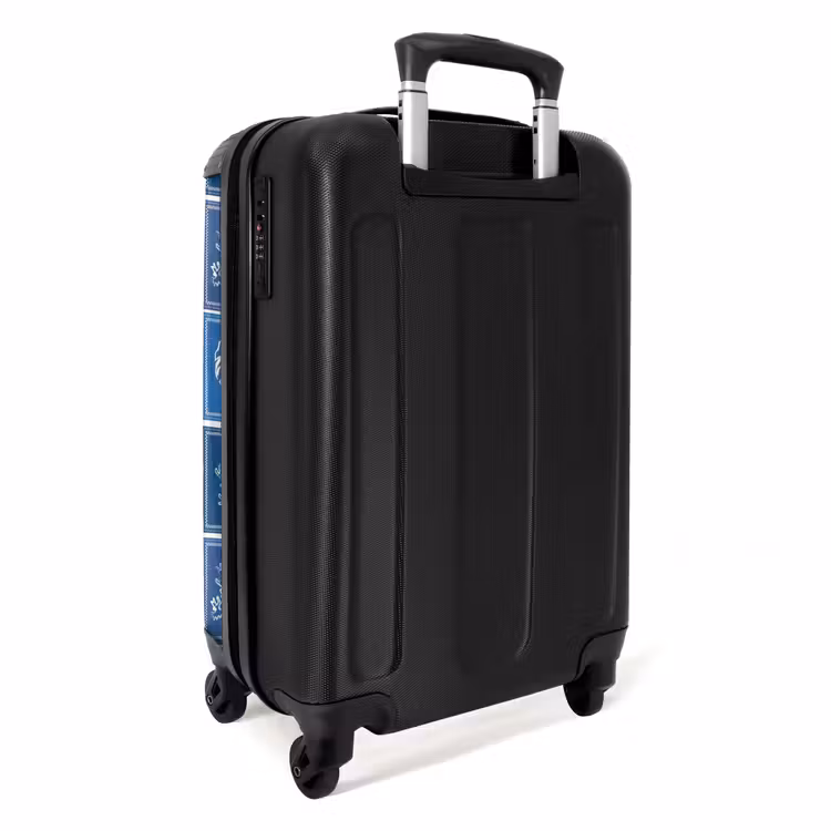 Blauwe zomer print NBS - Handbagage koffer - Volwassenen Unisex middel -achterkant