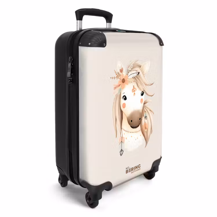 Bohemian paard in pastel kleuren NBS - Handbagage koffer - Volwassenen Unisex middel -productfoto_3d