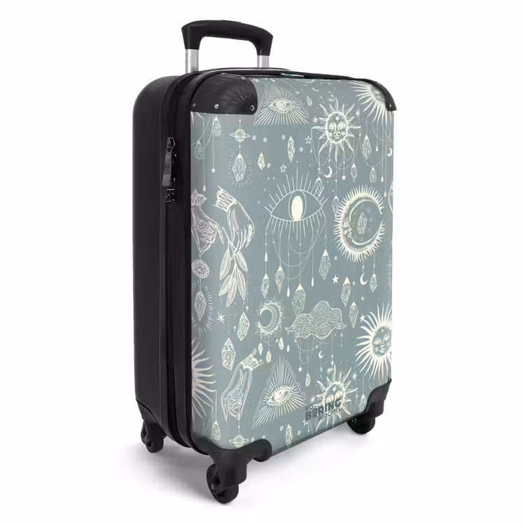 Boho - Blauw hemelpatroon NBS - Handbagage koffer - Unisex middel -productfoto_3d