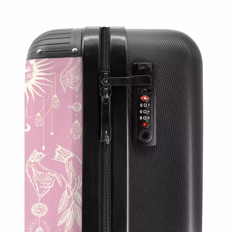 Boho - Roze hemelpatroon NBS - Handbagage koffer - Unisex middel -slot
