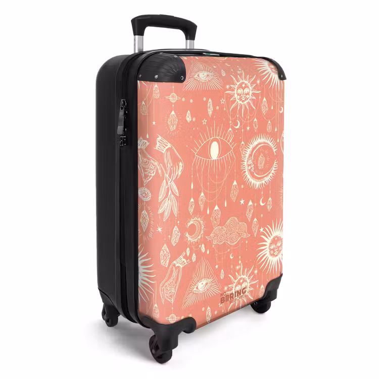 Boho - Rood hemelpatroon NBS - Handbagage koffer - Unisex middel -productfoto_3d