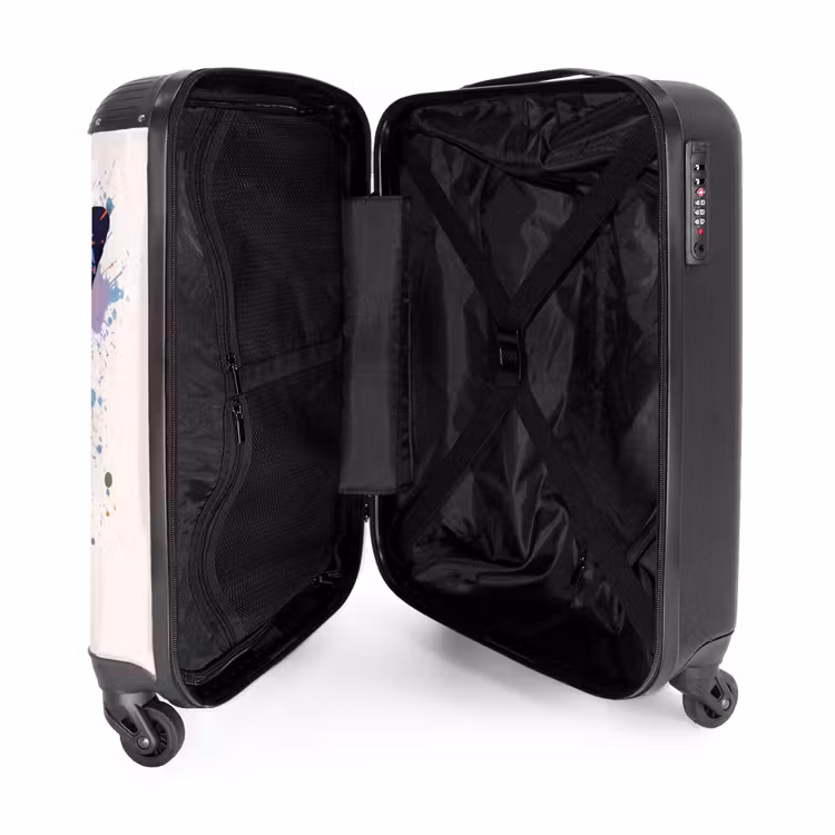 Vlinder in kleurenspatten NBS - Handbagage koffer - Unisex middel -binnenkant