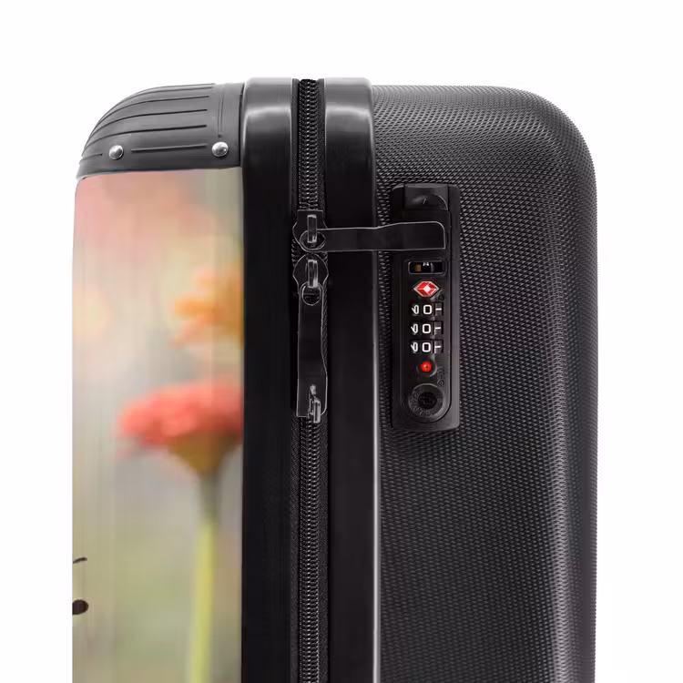 Vlinder op een bloem NBS - Handbagage koffer - Unisex middel -slot
