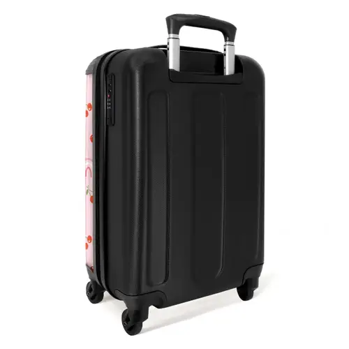 Kersen en regenboogpatroon NBS - Handbagage koffer - Unisex middel -achterkant