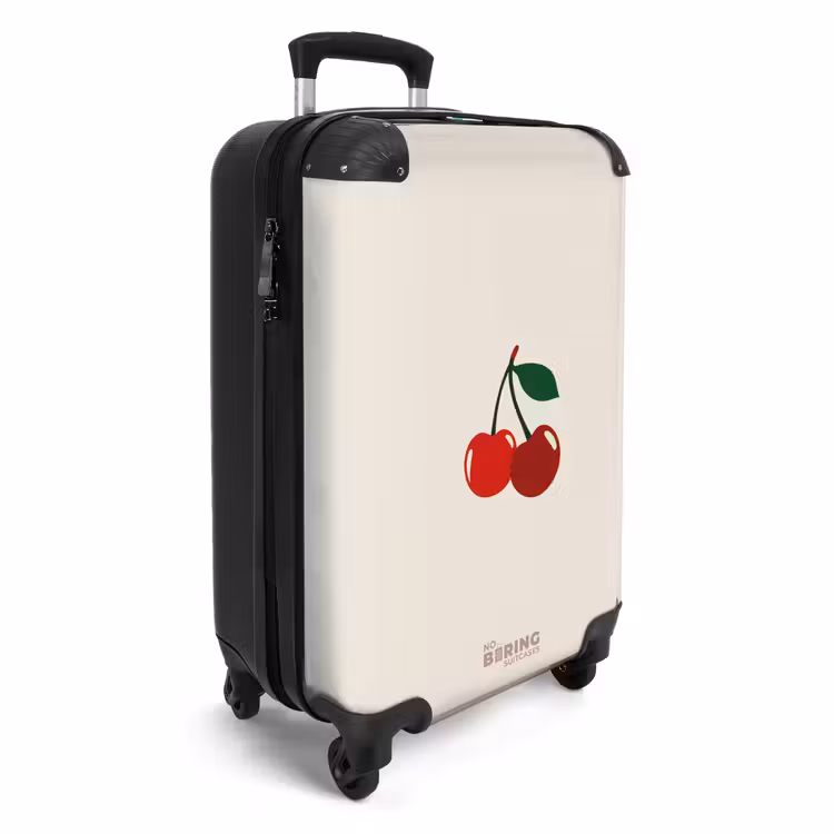 Kers op beige achtergrond NBS - Handbagage koffer - Unisex middel -productfoto_3d