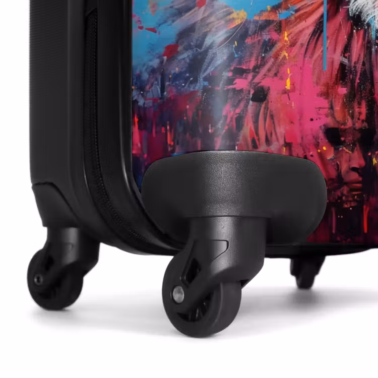 Chimpansee met bril in graffiti stijl NBS - Handbagage koffer - Unisex middel -wiel
