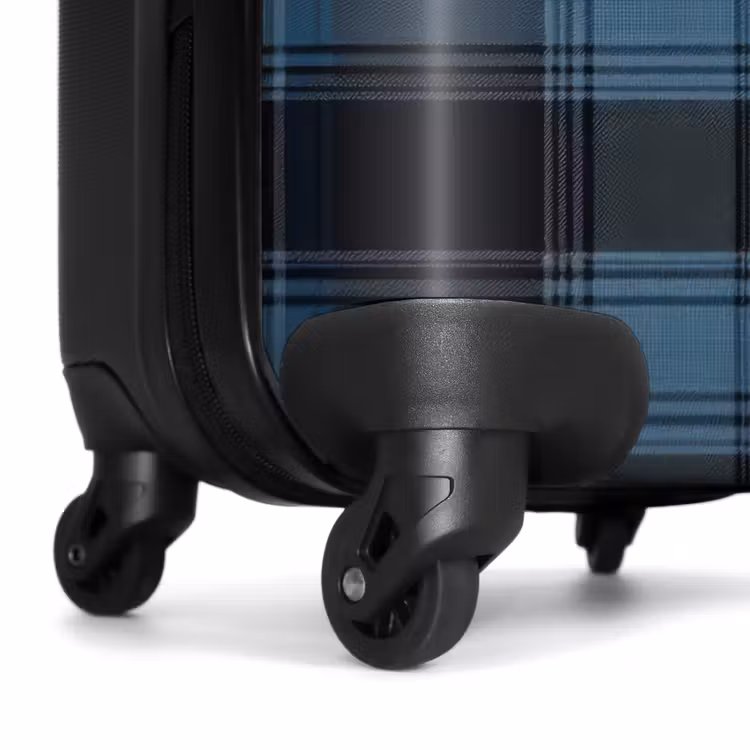 Klassiek geruit patroon in blauw tinten NBS - Handbagage koffer - Unisex middel -wiel