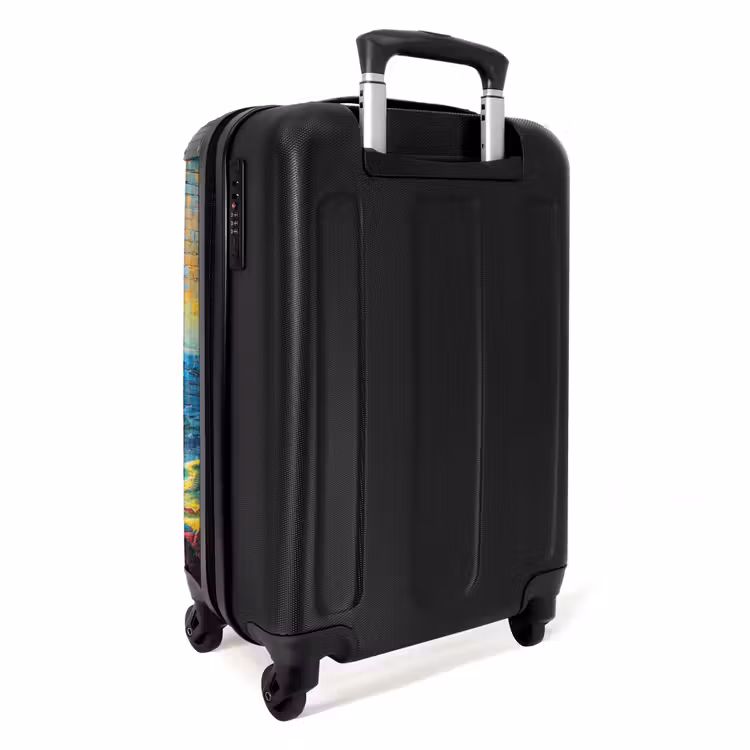 Kleurrijke Mona Lisa in graffiti stijl NBS - Handbagage koffer - Volwassenen Unisex middel -achterkant